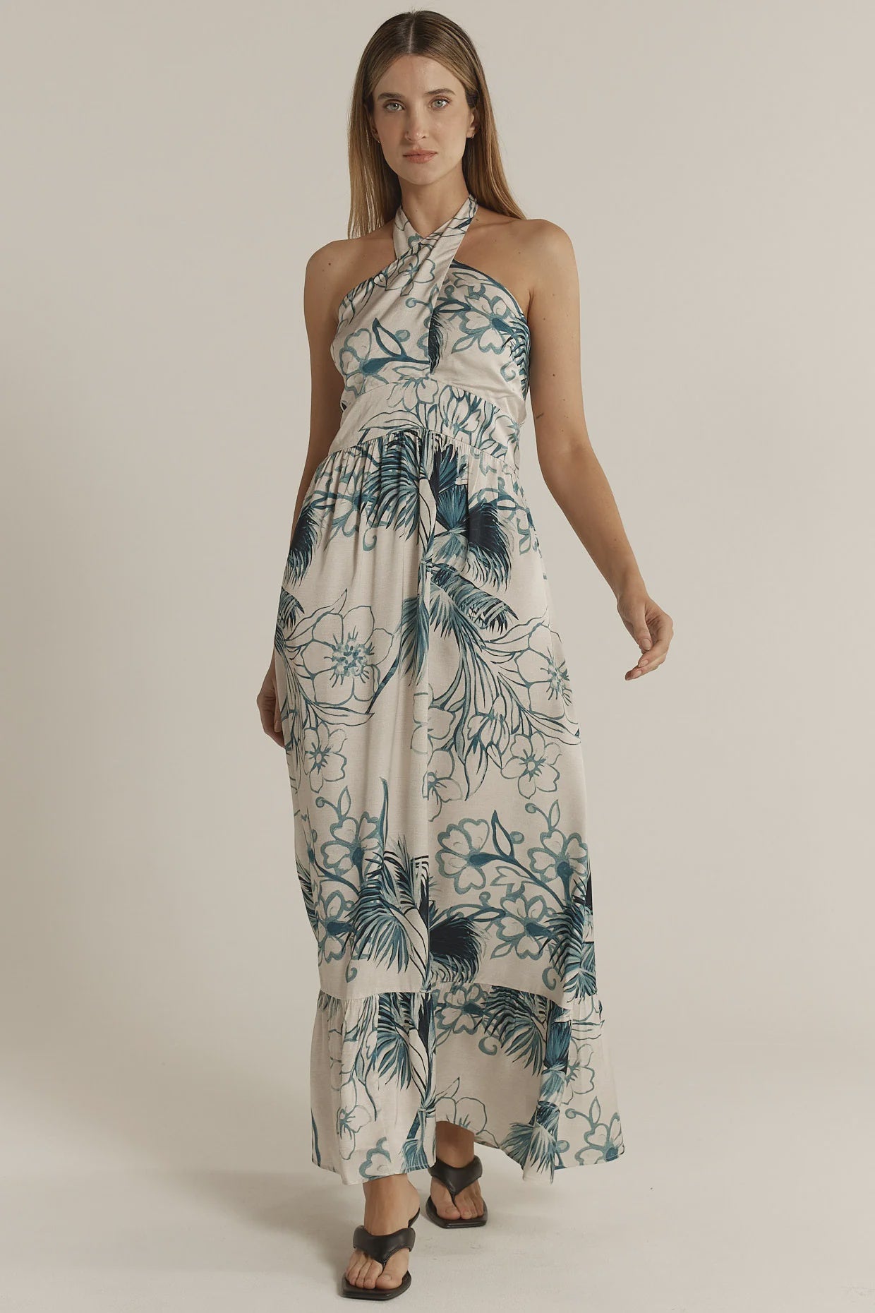 F&B~ Solstice Palms Halter Dress