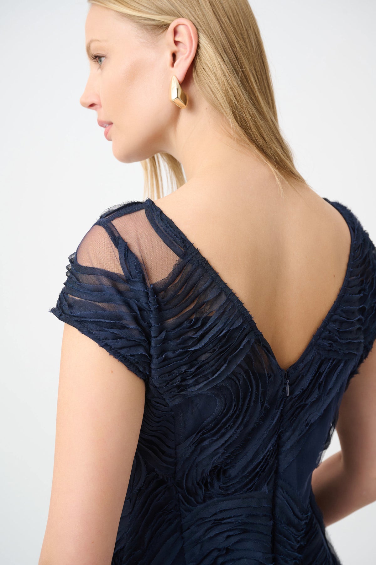JR~ Embrodieered Swirl Fit & Flare Dress