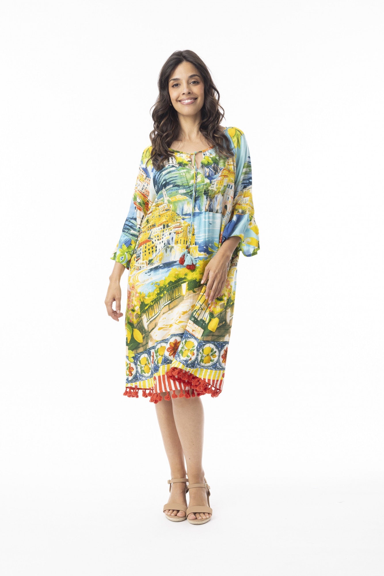 Orientique~Amalfi Tassel Dress