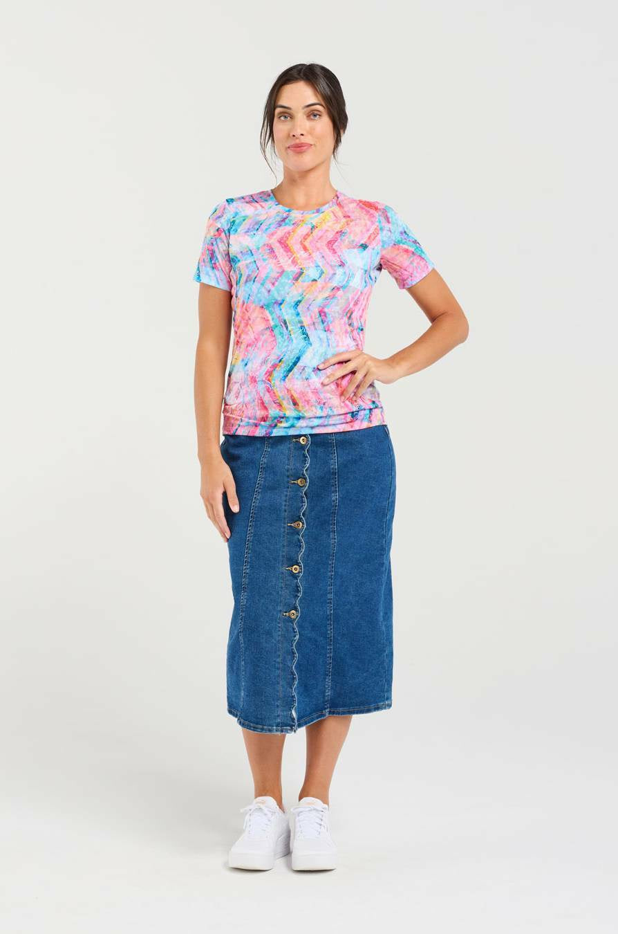 Blackstone~ Chevron Pink Tee