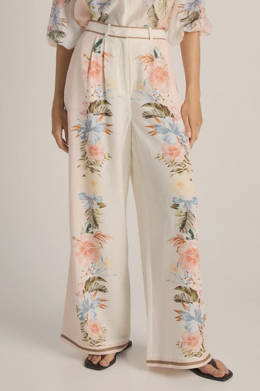 F&B~Solara Placement Print Pant Pink