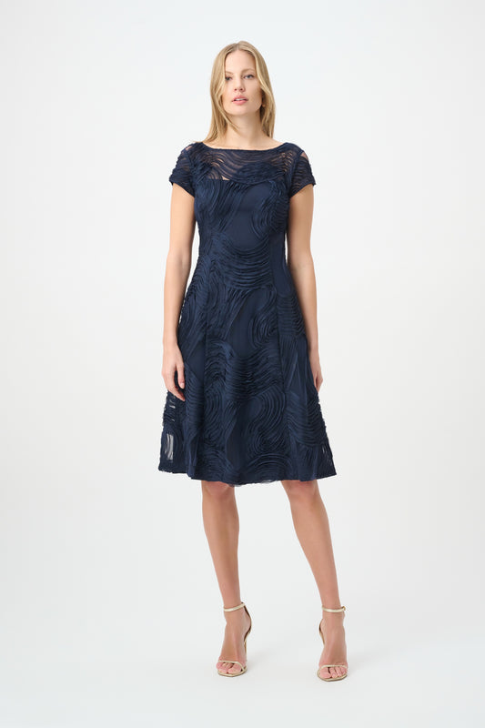 JR~ Embrodieered Swirl Fit & Flare Dress