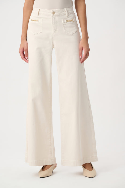 JR~Featherweave denim palazzo Jeans