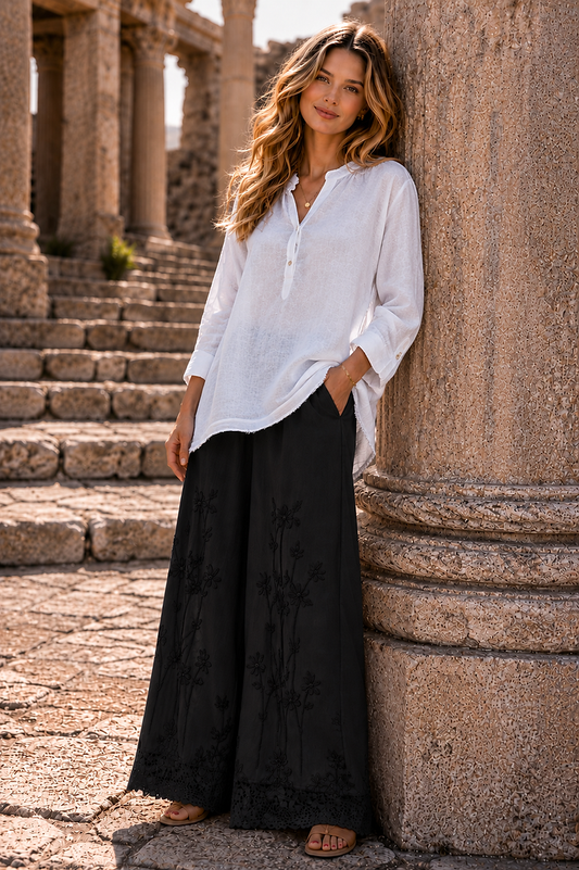 Lilliano~Italian  Linen Button Shirt