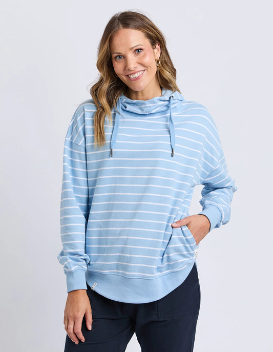 ELM~Lounger Scoop Hoodie Light Blue