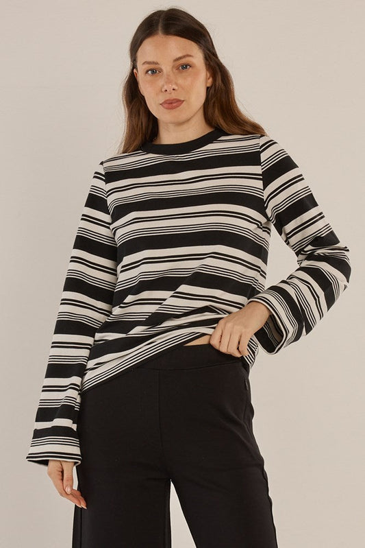 BB~Arden Top Black/White