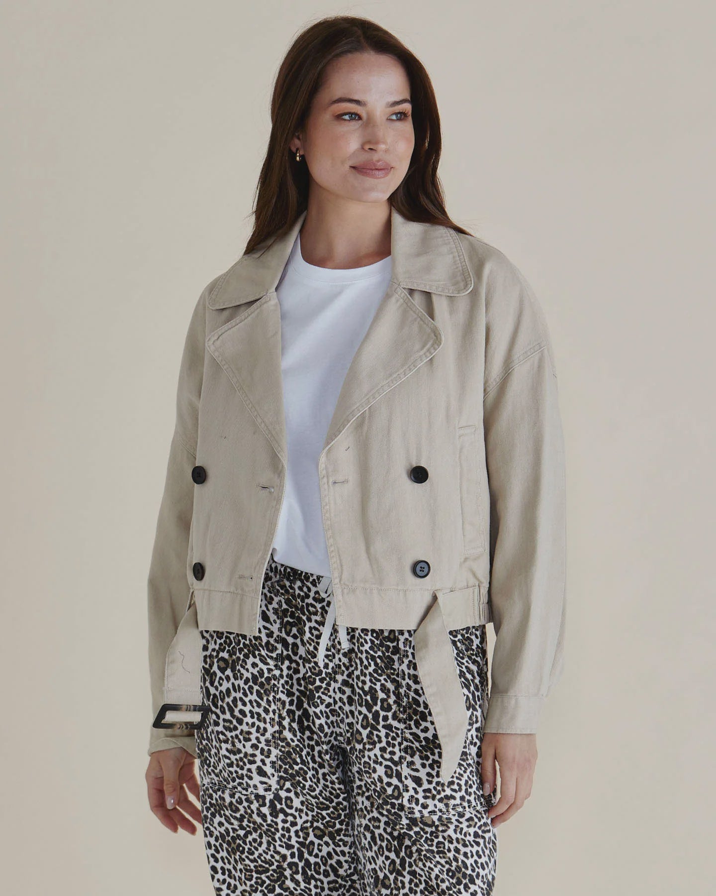 BB~Adaline Crop Trench Coat