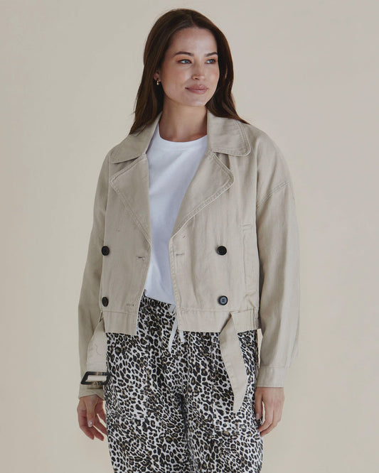 BB~Adaline Crop Trench Coat