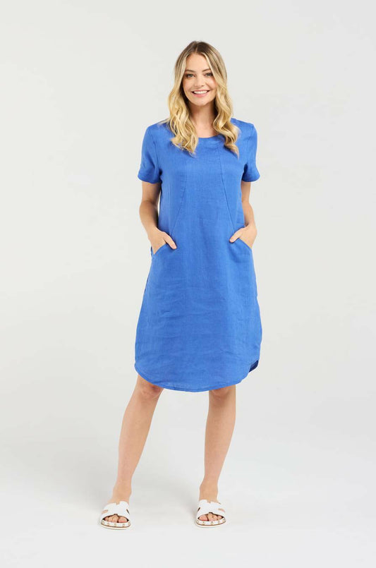 Blackstone~Dianne Short Sleeve Panel Dress