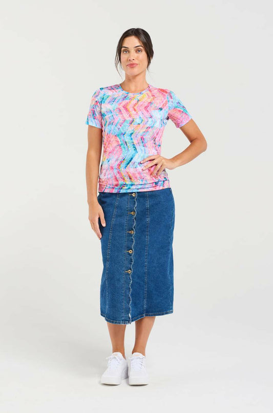 Blackstone~ Chevron Pink Tee