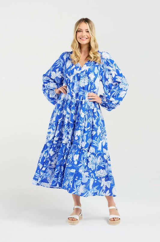 Blackstone~Liana Tiered V-Neck Dress