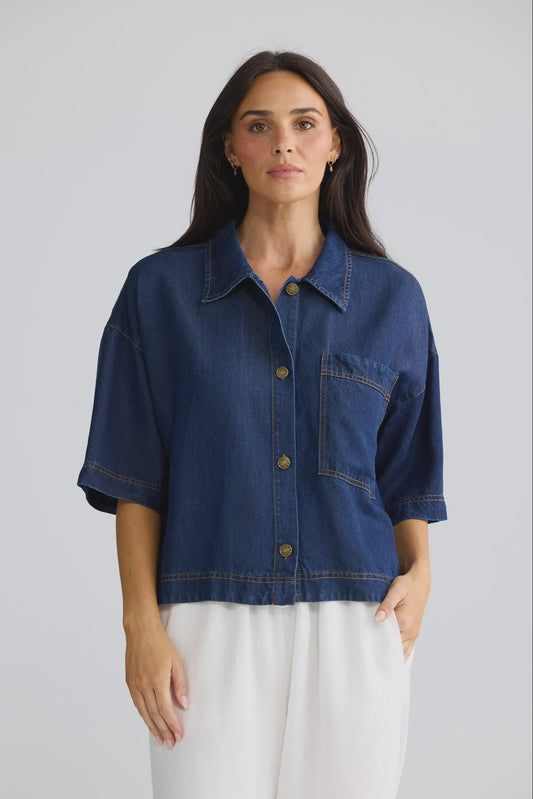 Brave+true~Barrymore shirt - Indigo