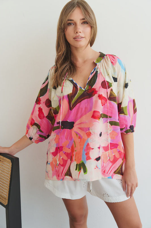 Collectivo~Renee Blouse Summer Blossom
