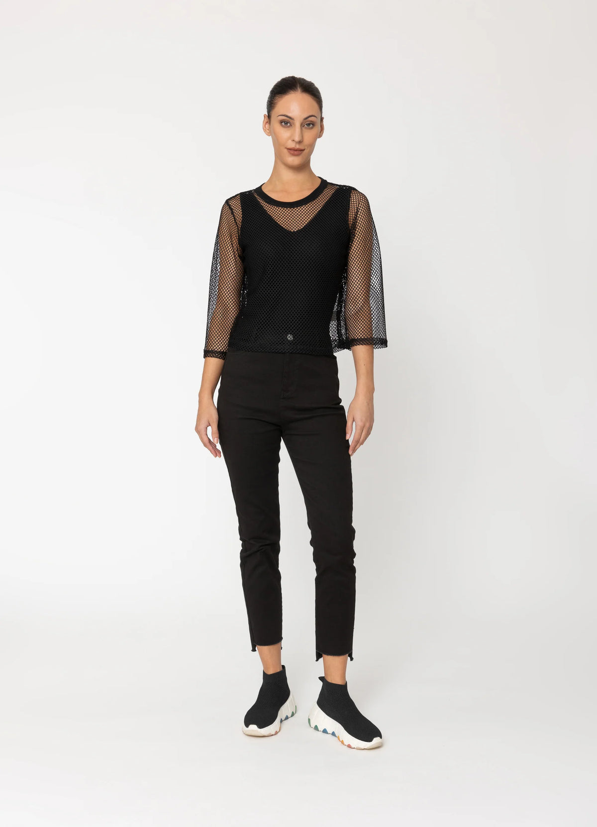Two by Two~Arrow Mesh Top