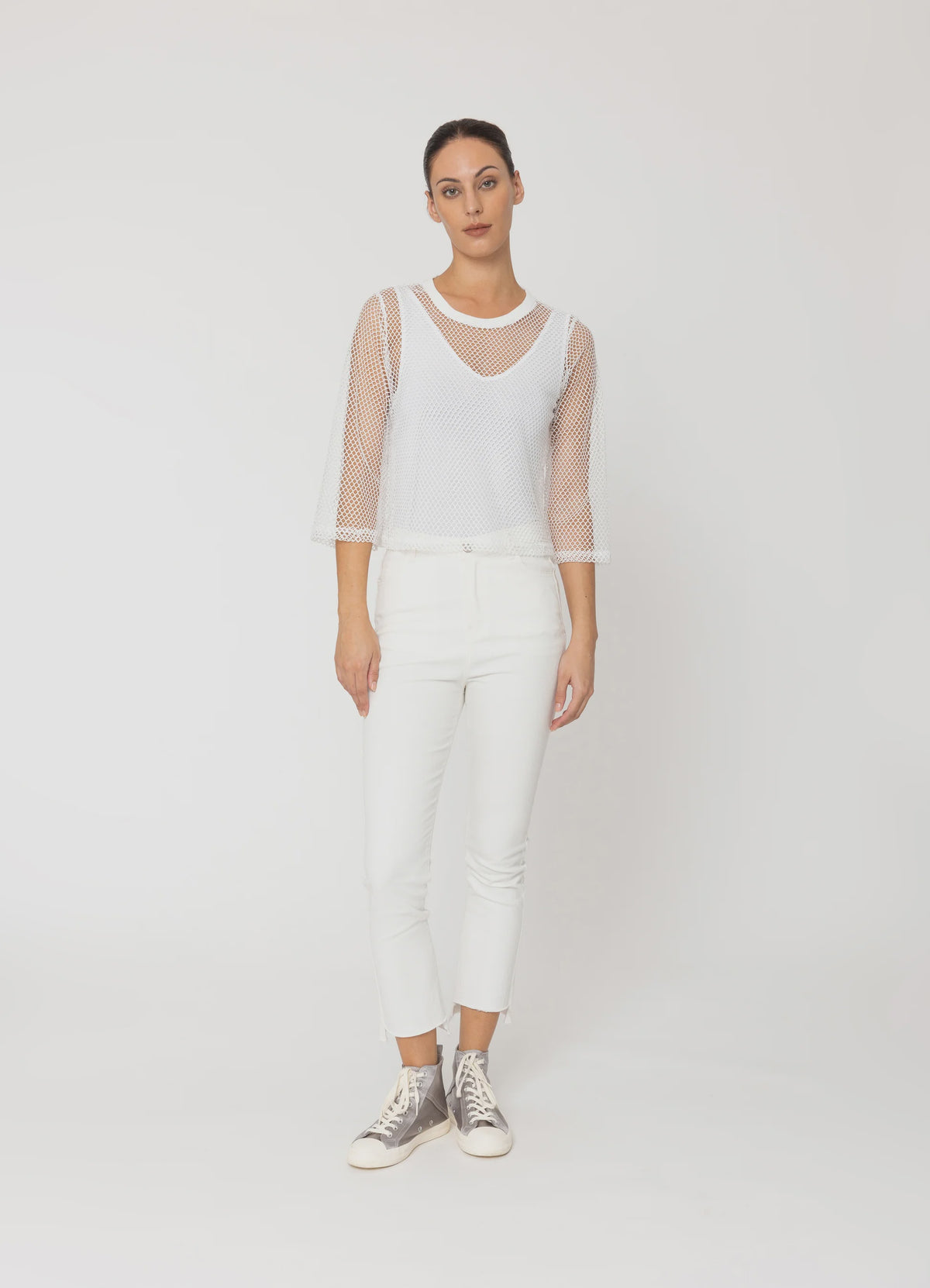 Two by Two~Arrow Mesh Top