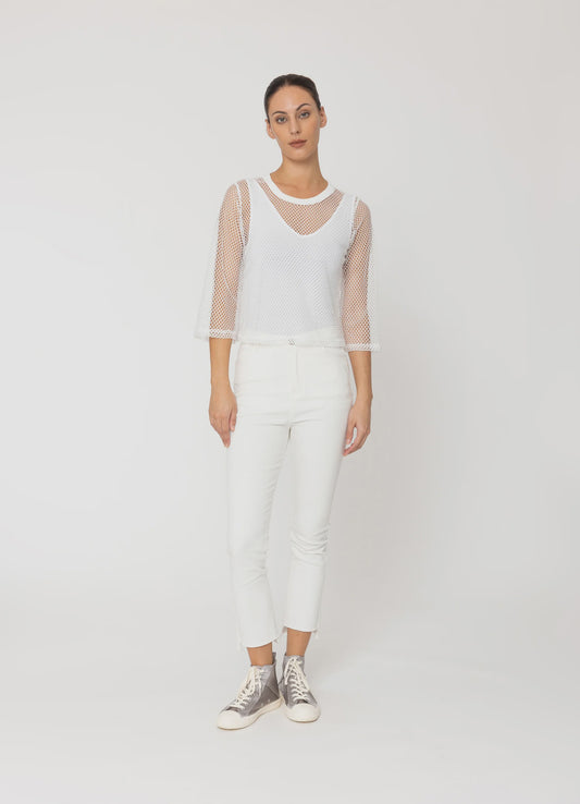 Two by Two~Arrow Mesh Top