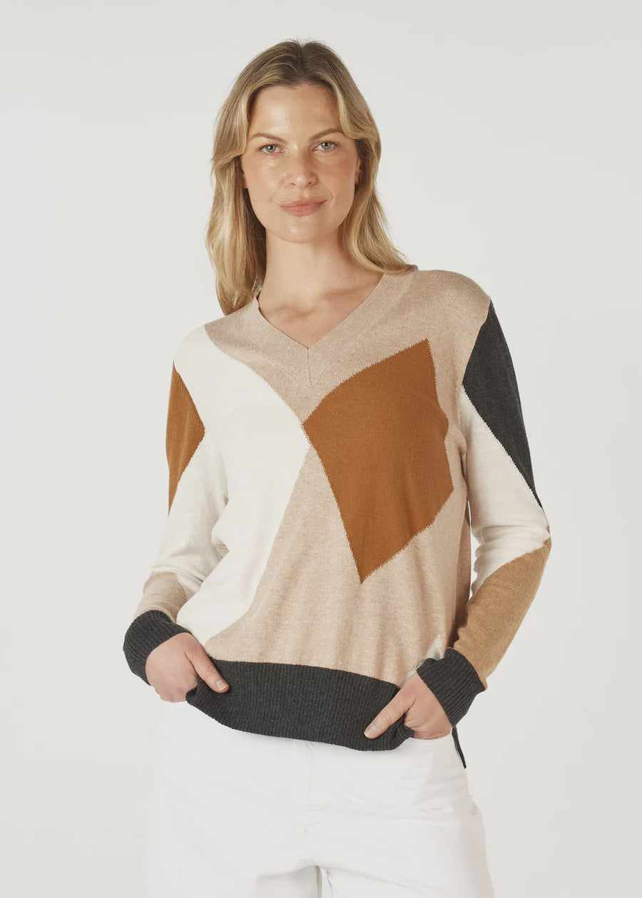 Z&P~ Diamond Dapper V Neck