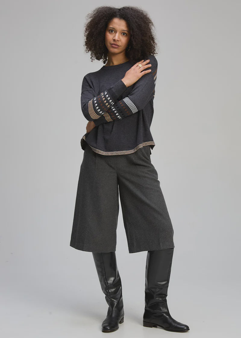 Z&P~Textured Swing Jumper Charcoal