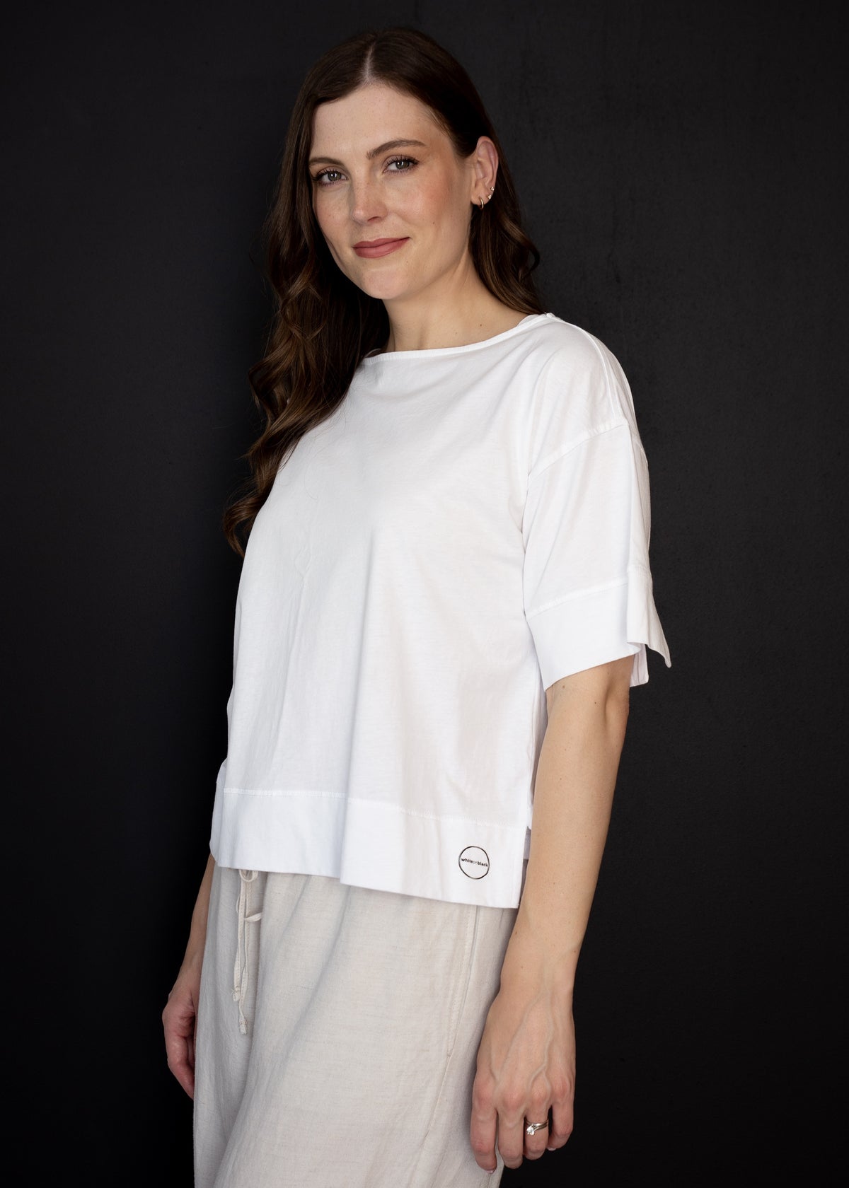 White on Black ~ Square bottom top